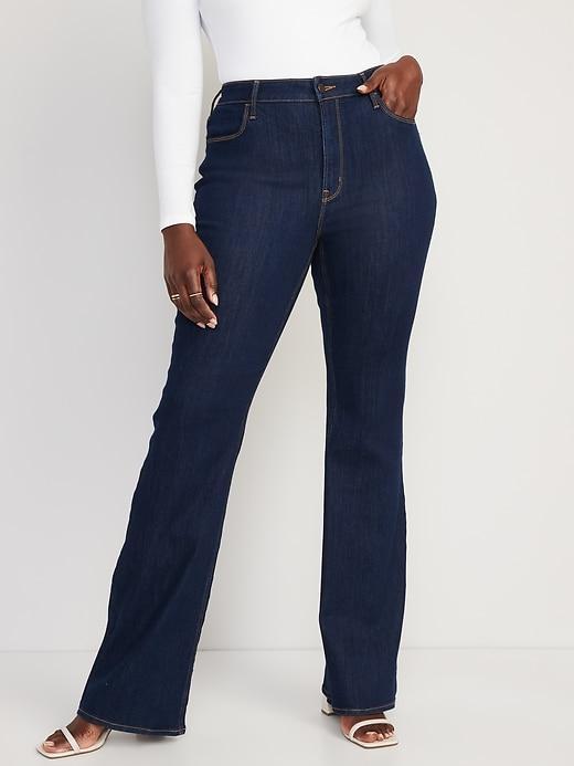 High-Waisted Wow Flare Jeans Product Image