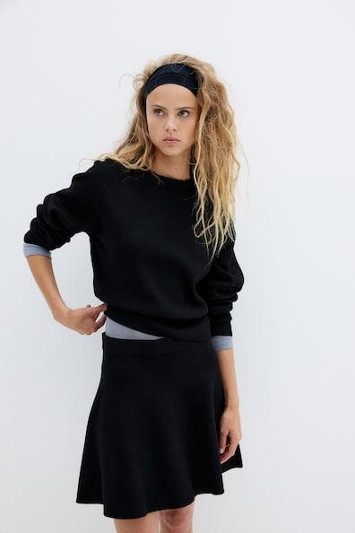 Flared Knit Skirt Product Image