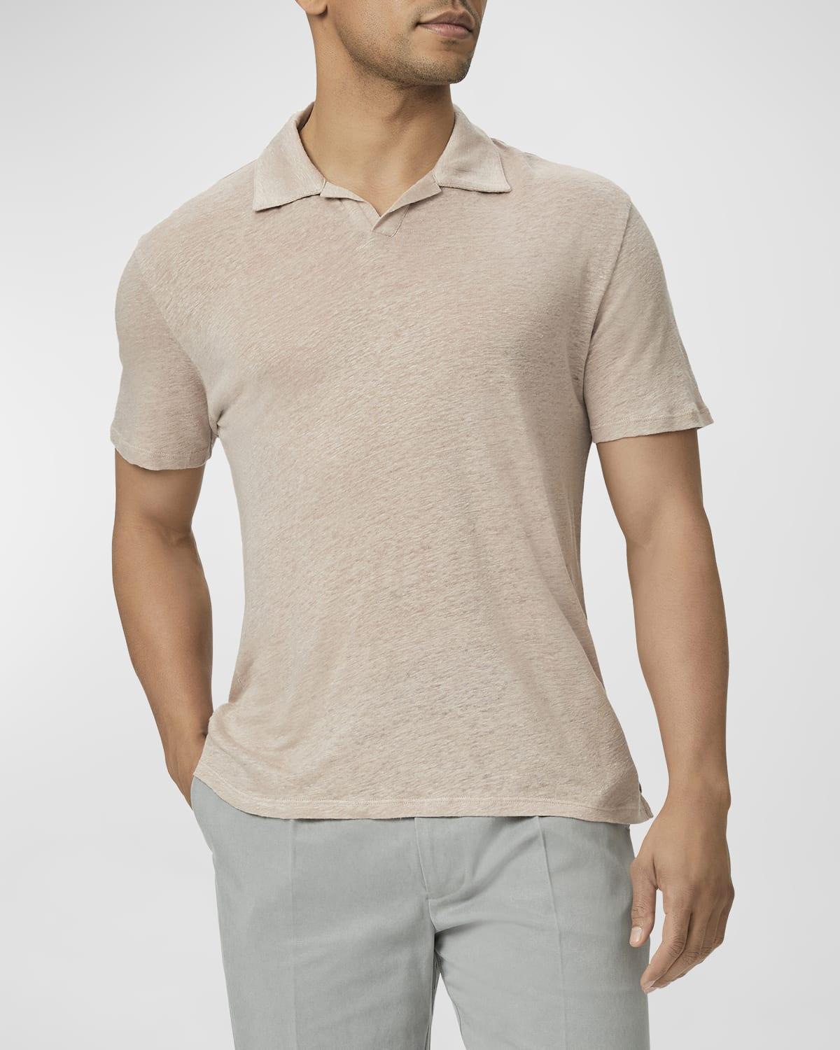 Mens Shelton Linen Polo Shirt Product Image