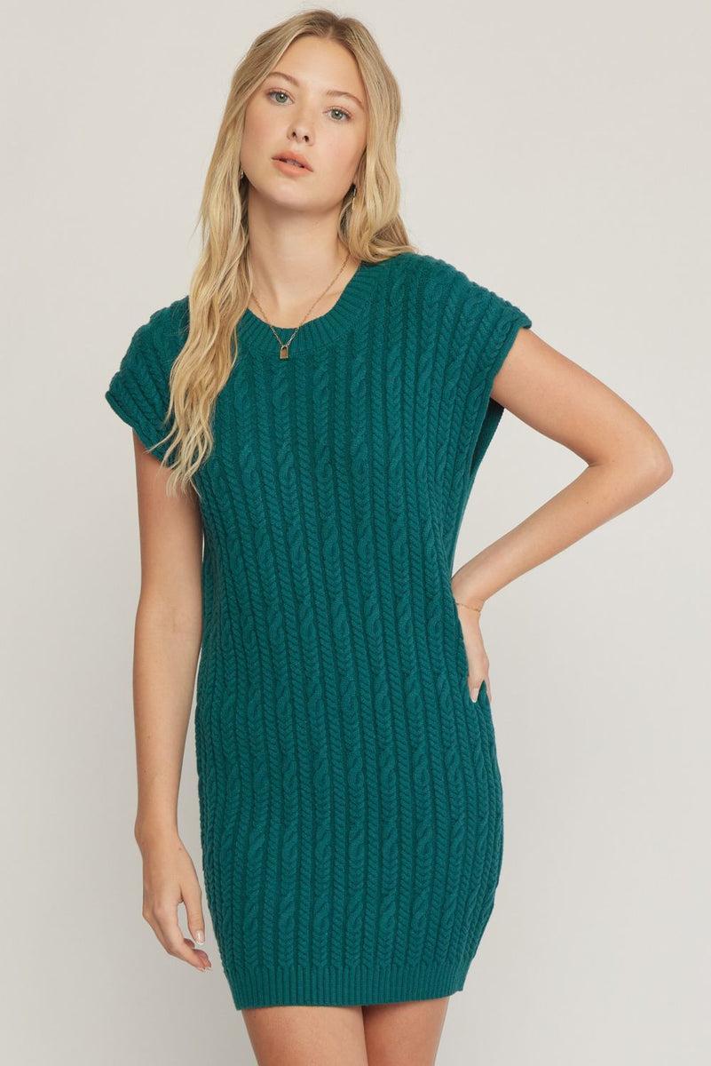 Cable Knit Sweater Dress Product Image