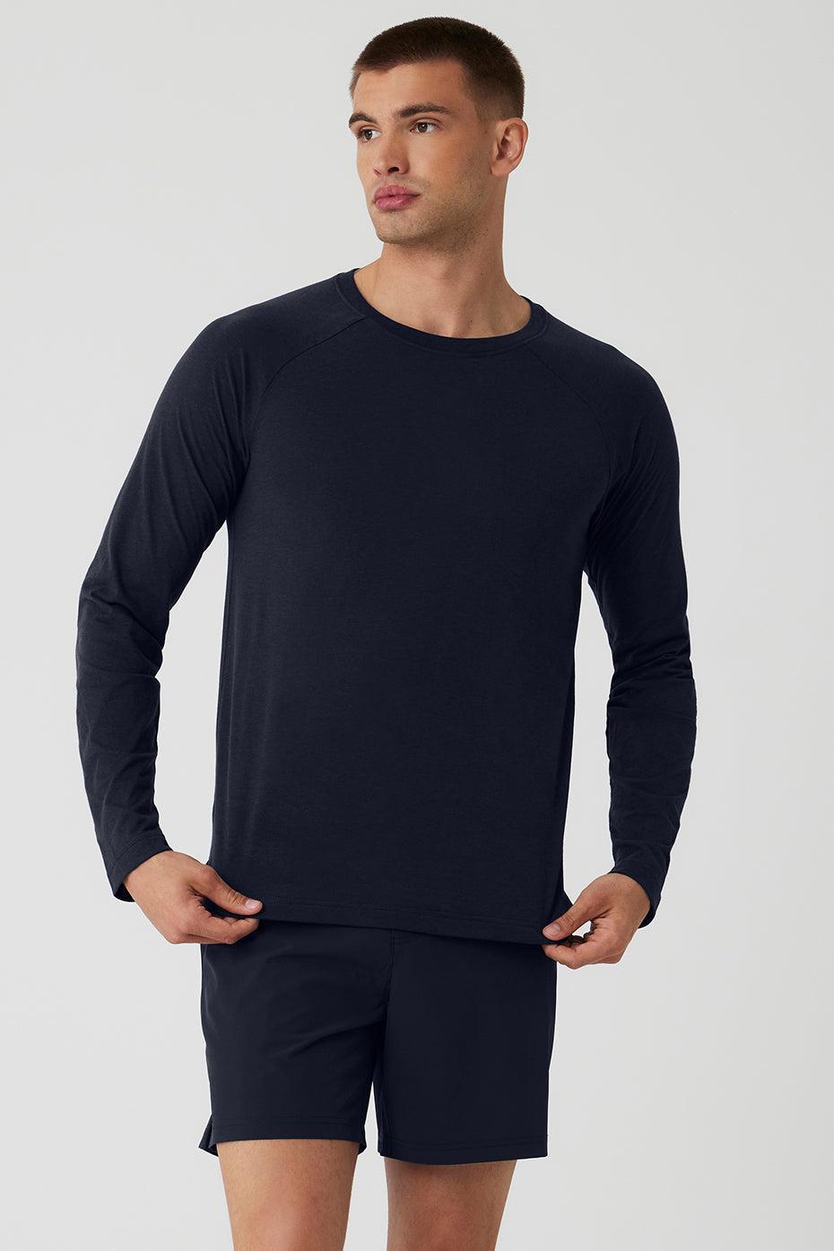 Triumph Long Sleeve Tee - Navy Male Product Image