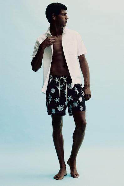 Patterned Swim Shorts Product Image