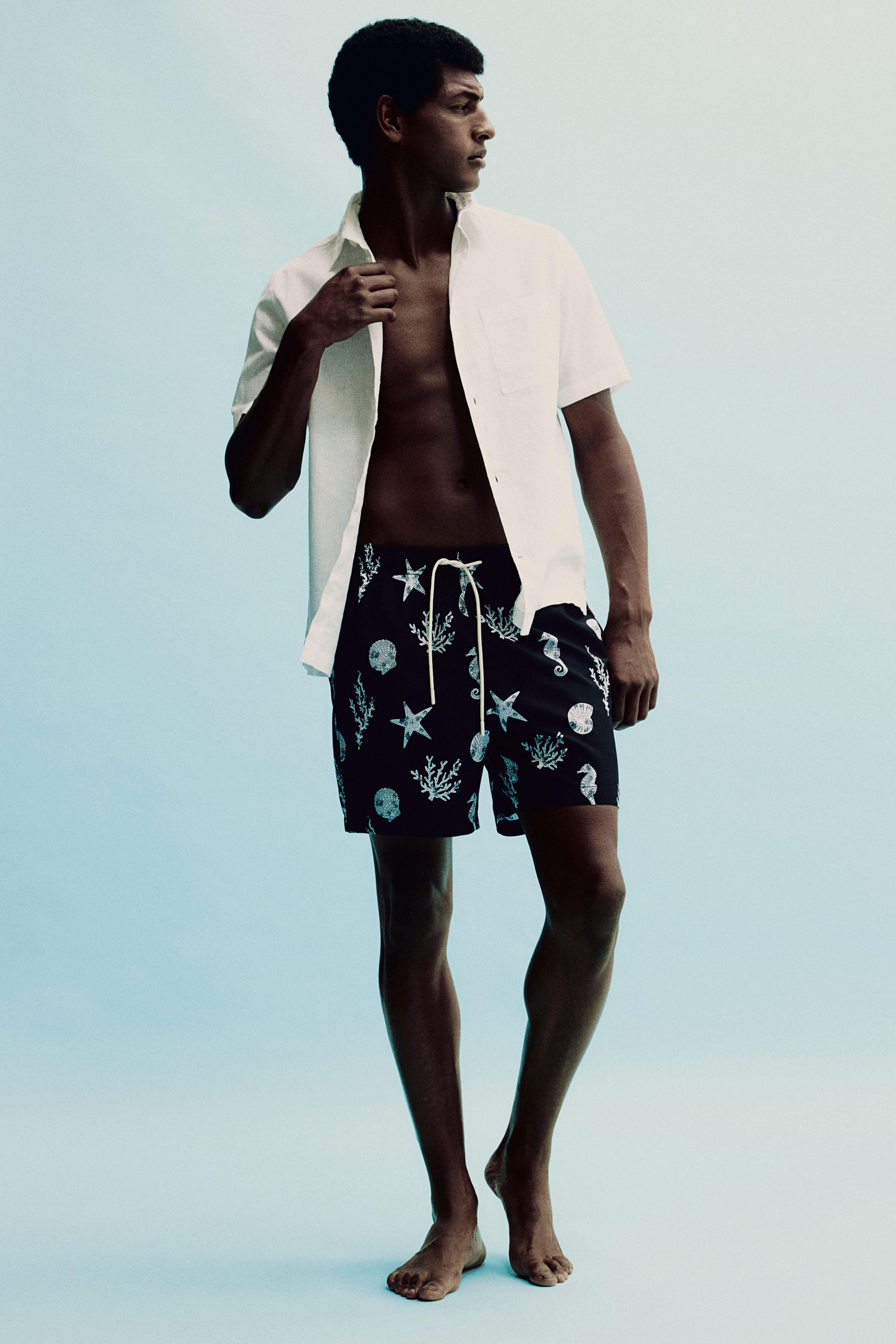 Patterned Swim Shorts Product Image