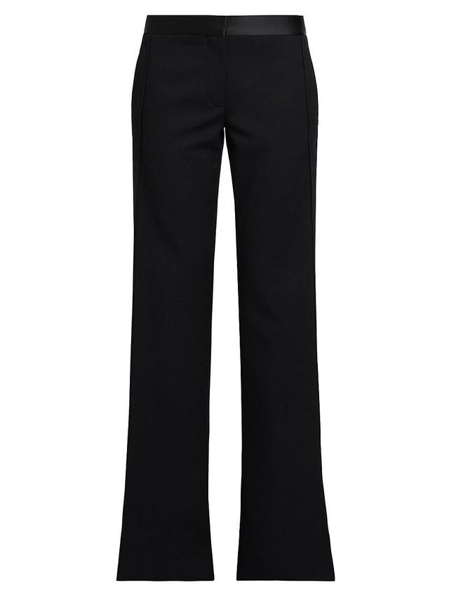 Womens Low-Rise Satin-Trim Trousers Product Image