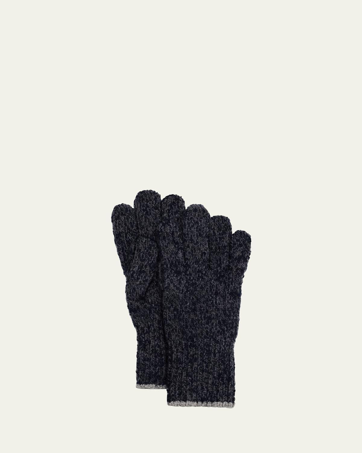 Mens Wool and Cashmere Knit Gloves Product Image