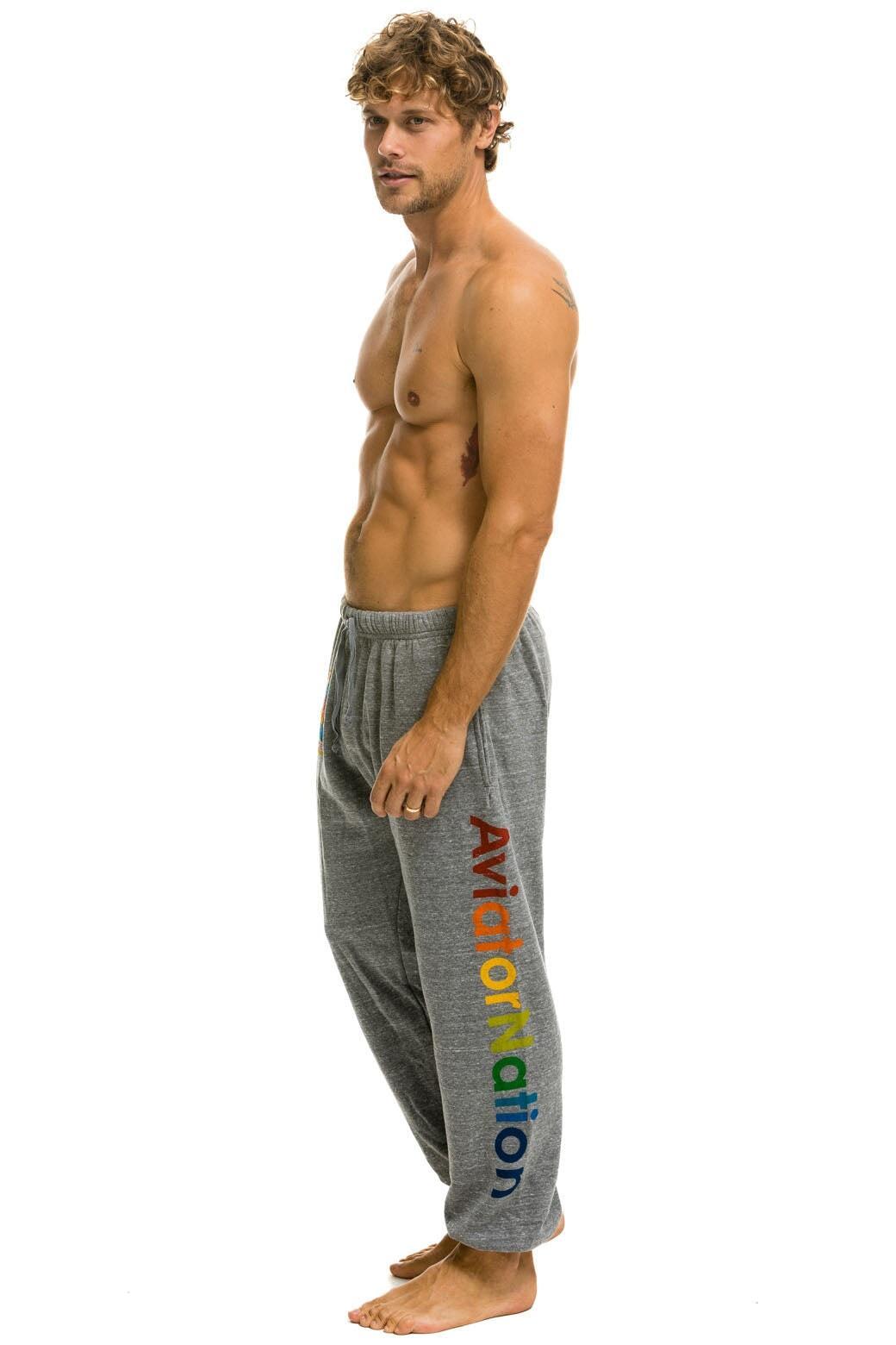 AVIATOR NATION SWEATPANTS - HEATHER GREY Male Product Image