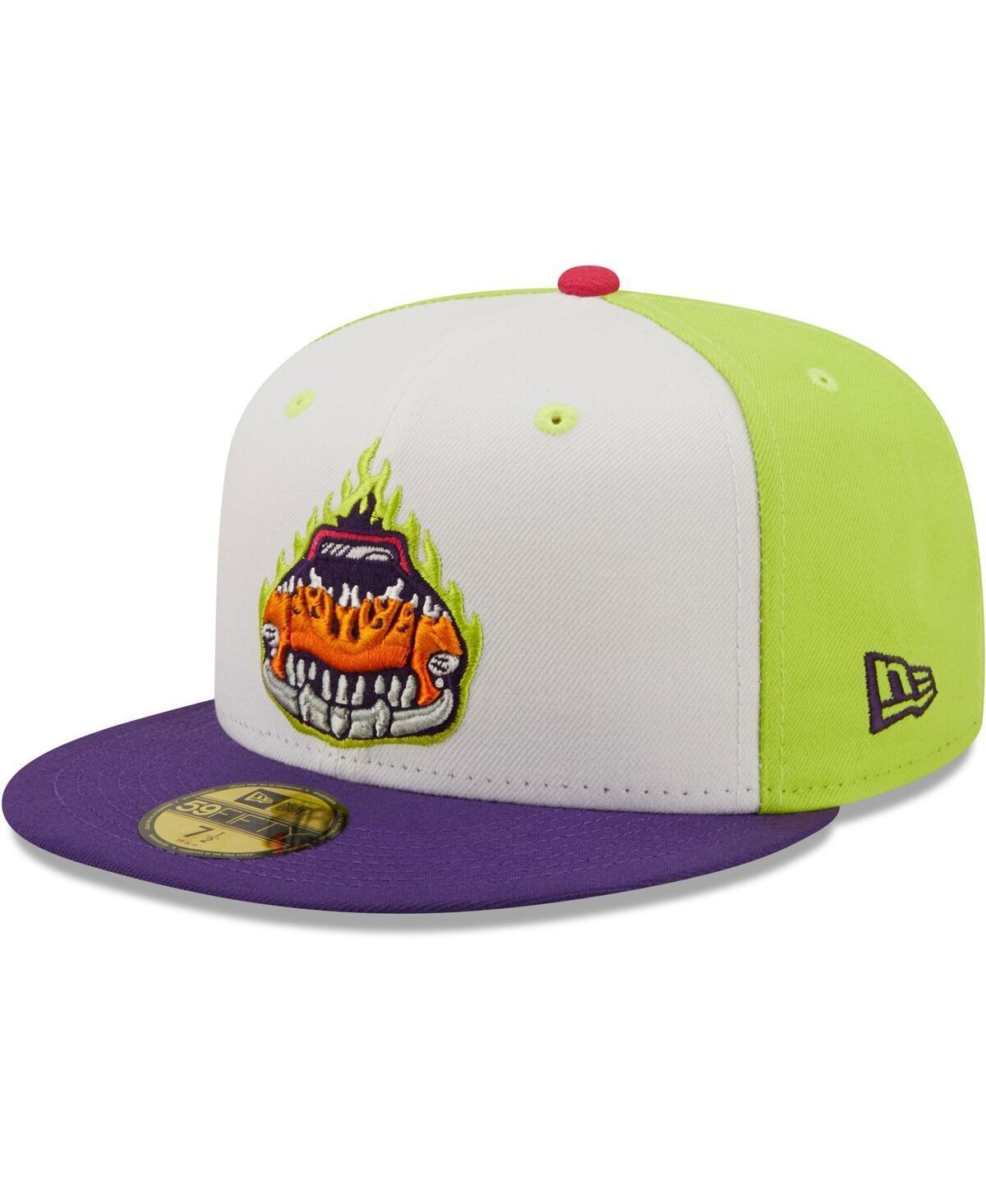 Mens New Era White Bolidos de Bowling Green Copa De La Diversion 59FIFTY Fitted Hat - White Product Image