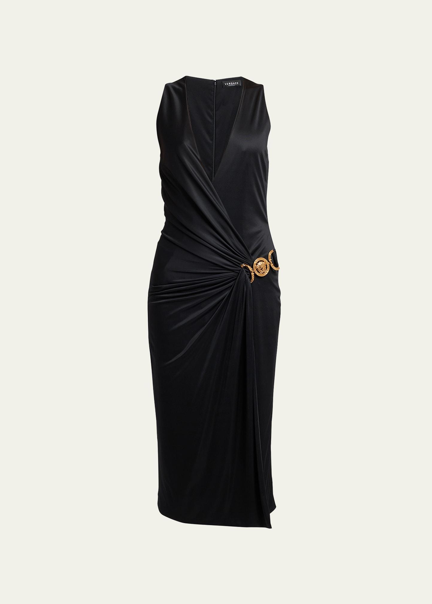 Womens Medusa Icon Cocktail Midi-Dress Product Image