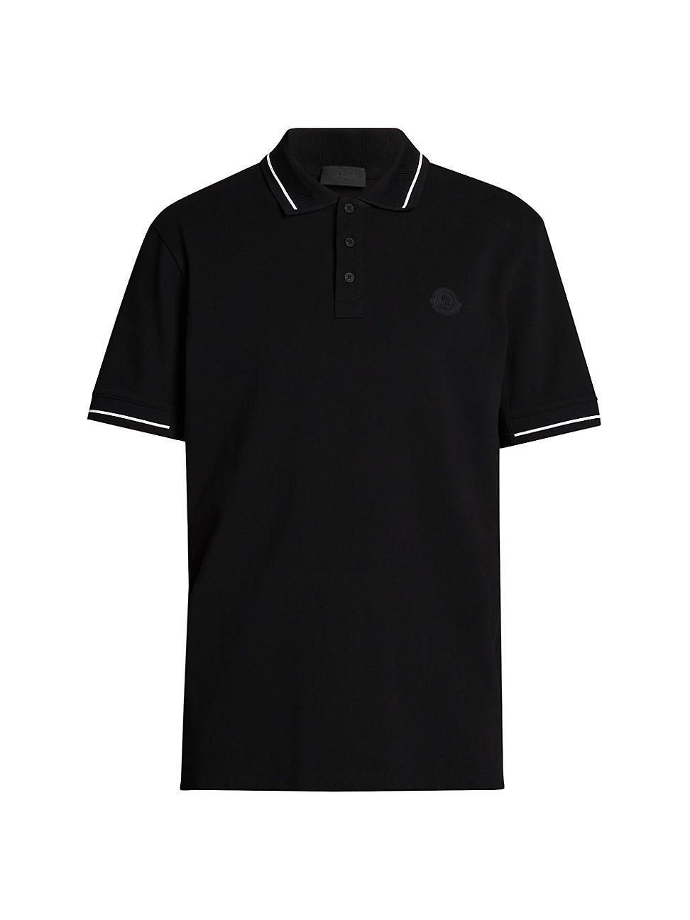 Mens Logo Stripe-Trim Polo Shirt Product Image