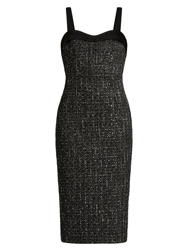 Womens Tweed Midi-Dress Product Image