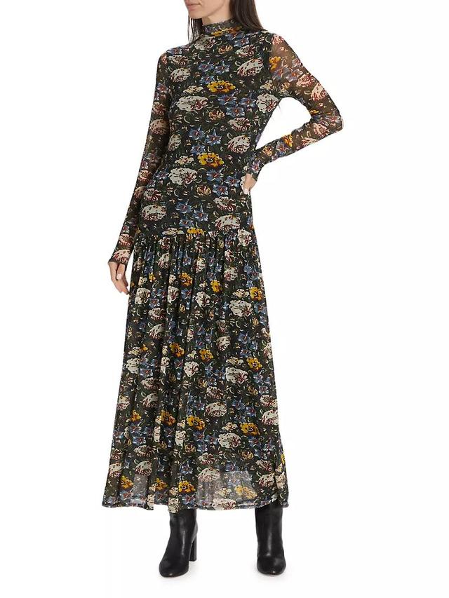 Mirabelle Floral Long-Sleeve Maxi-Dress Product Image