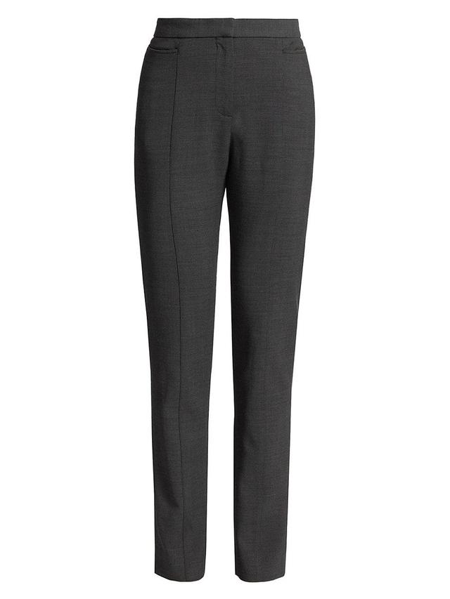 Womens Straight-Leg Wool-Blend Trousers Product Image