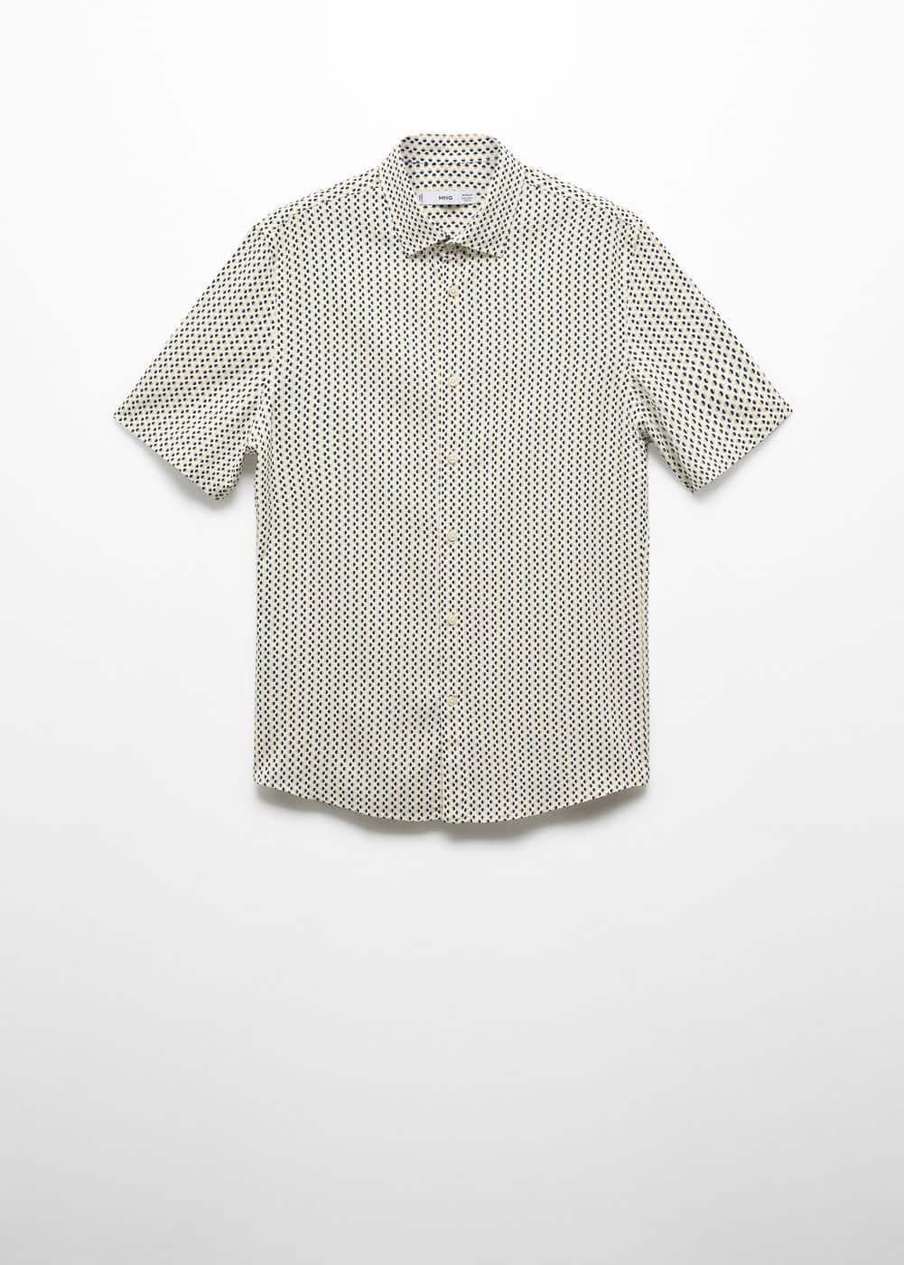 MANGO MAN - Short-sleeve polka-dot shirt redMen Product Image