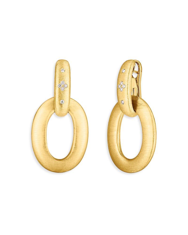 Roberto Coin 18K Yellow Gold Duchessa Diamond Link Drop Earrings Product Image