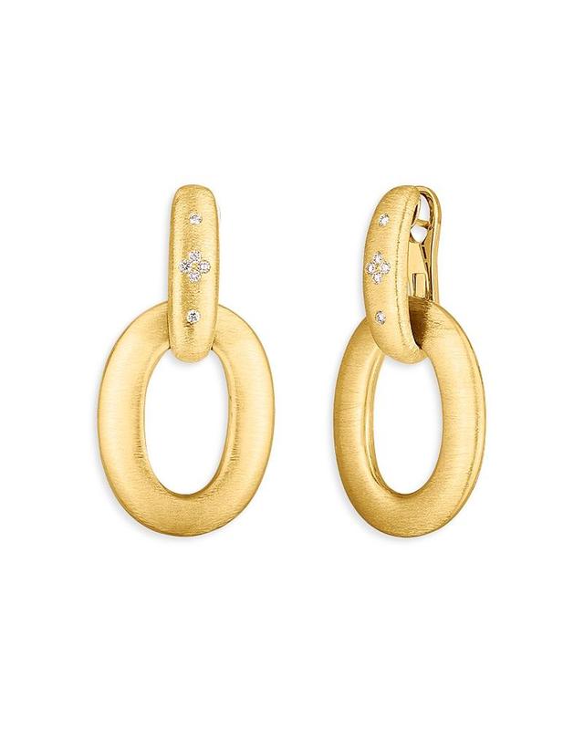 Roberto Coin 18K Yellow Gold Duchessa Diamond Link Drop Earrings - Female Product Image