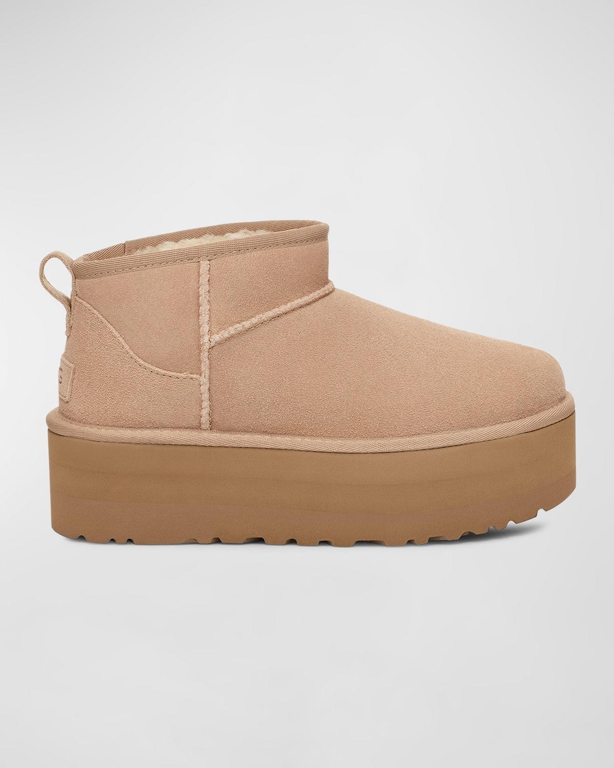 UGG Classic Ultra Mini Platform Suede Booties Product Image