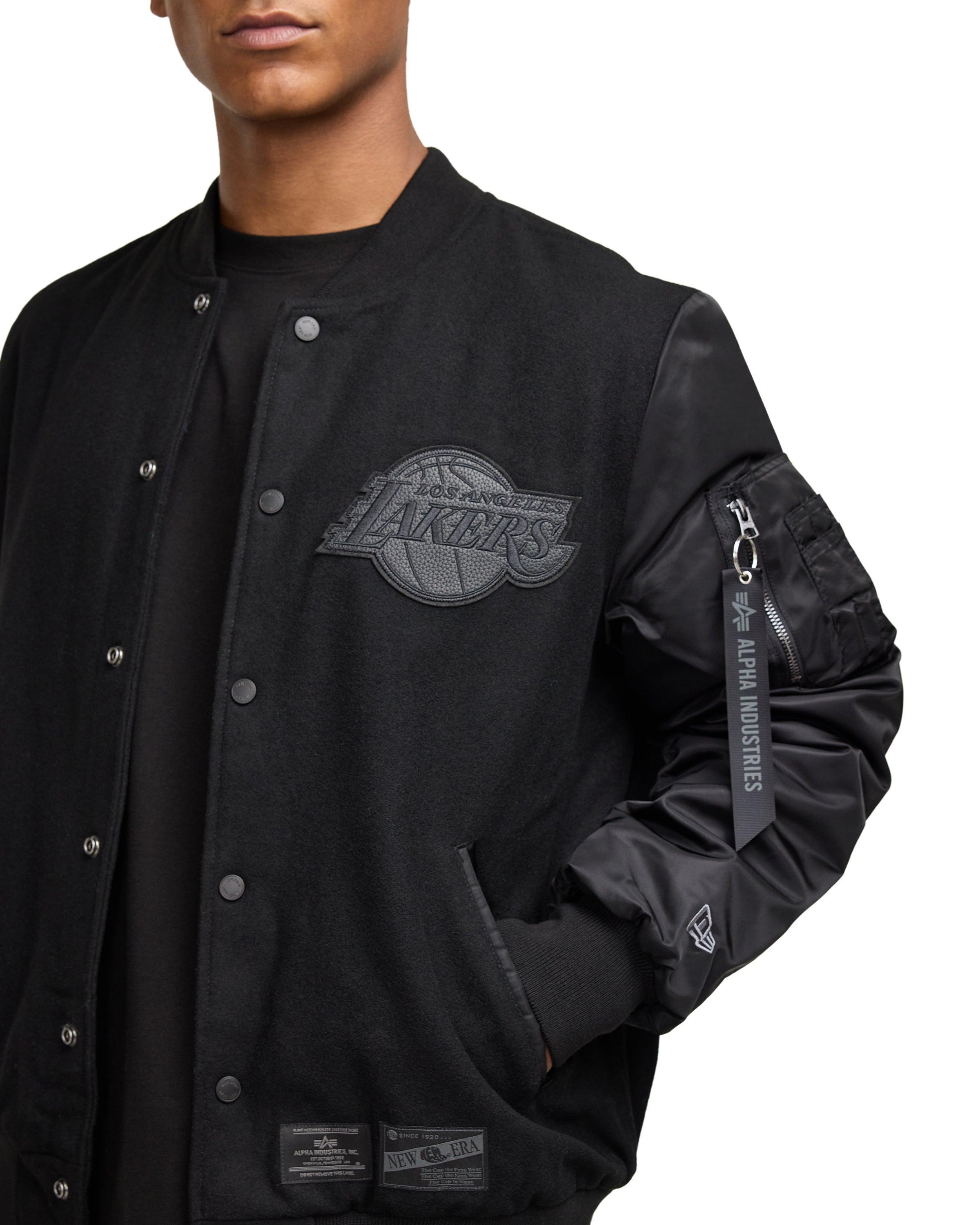 Alpha Industries x Chicago Bulls MA-1 Wool Varsity Jacket Black Male Product Image