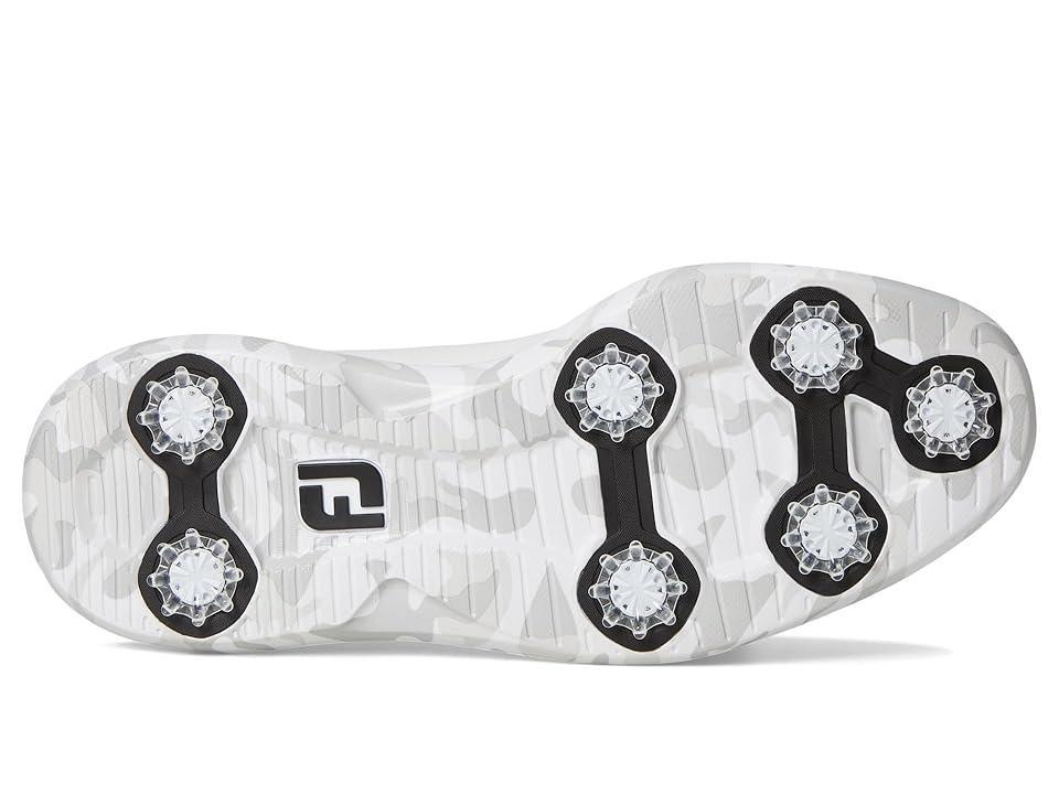 FootJoy Traditions Blucher Golf Shoes (White/Grey Camo) Men's Shoes Product Image