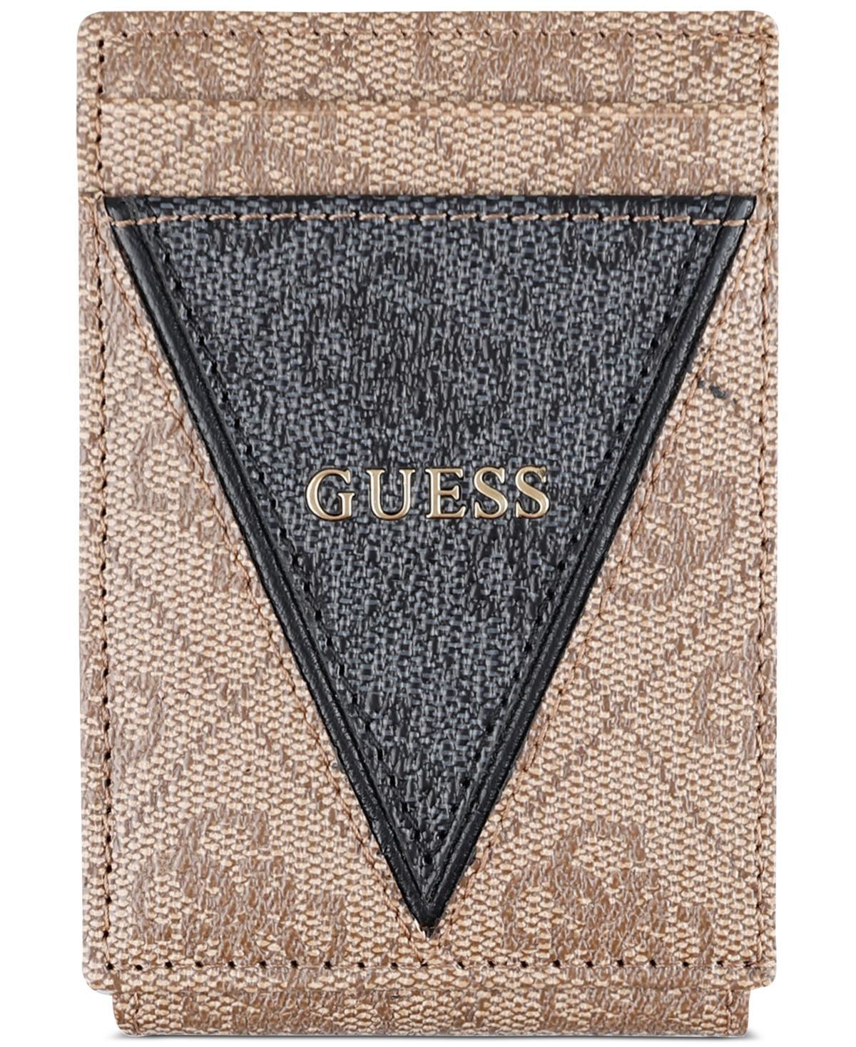 Guess Mens Quattro Patchwork Triangle Logo Wallet - Black Product Image