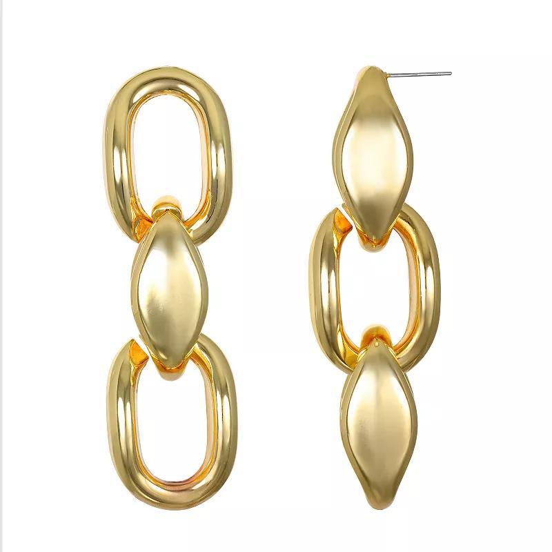 Emberly Gold Tone Chain Link Drop Earrings, Womens, None Product Image