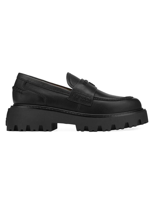 Womens Flawed Leather Loafers Product Image