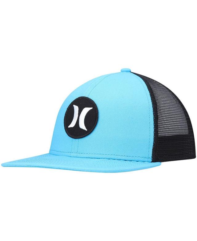 Hurley Mens Aqua Circle Trucker Snapback Hat Product Image