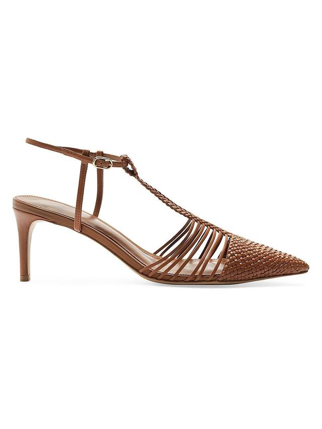 Womens Nessa 60MM Woven Leather Pumps Product Image