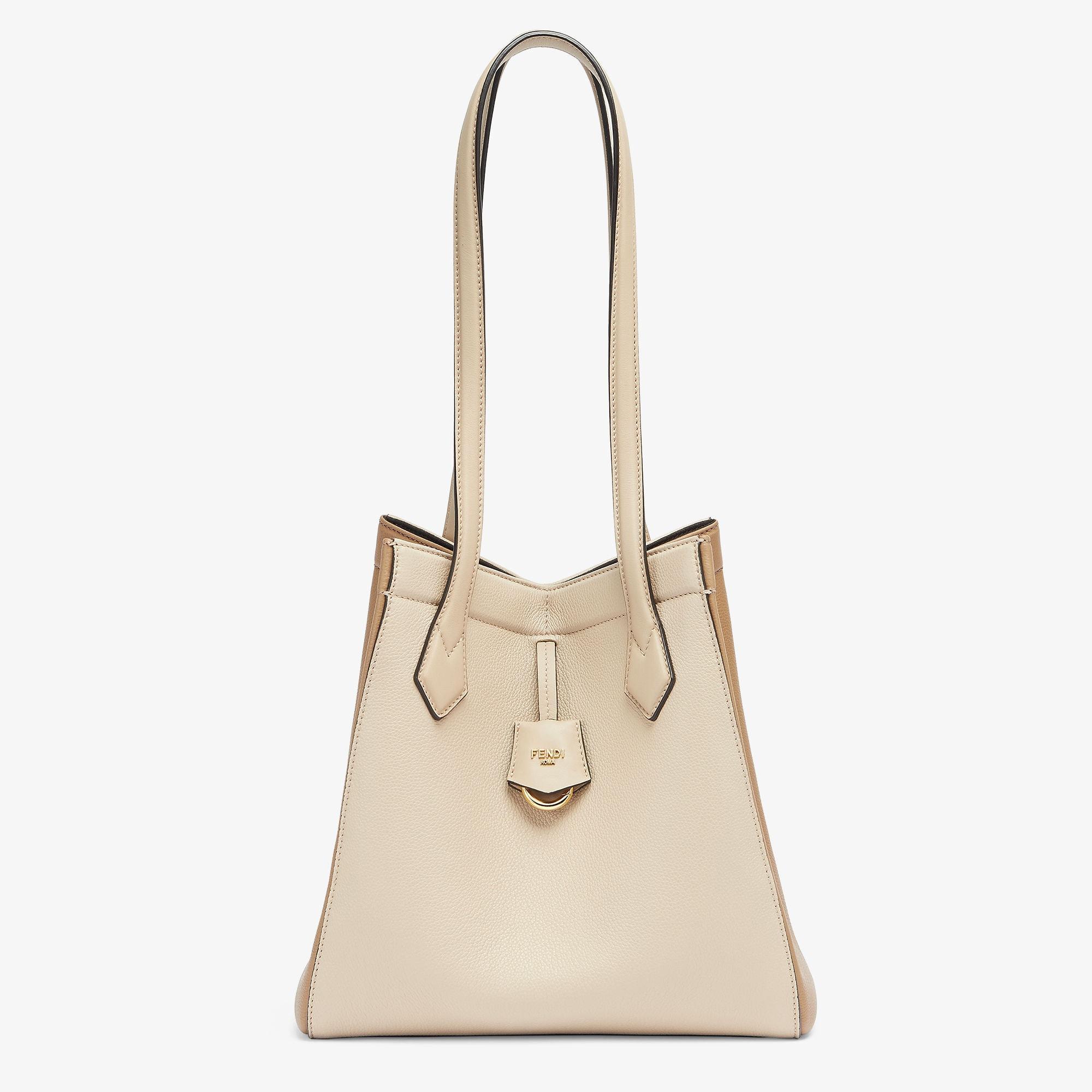 Fendi Origami MediumBeige two-tone leather bag that can be transformed Product Image