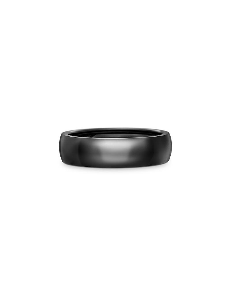 Mens DY Classic Band Ring in Black Titanium Product Image