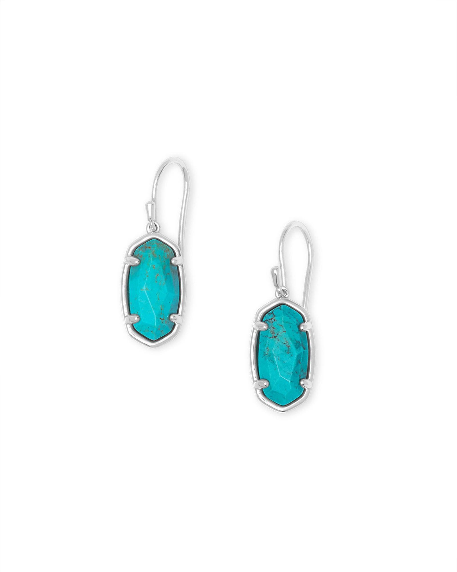 Kendra Scott Lee Sterling Silver Drop Earrings in Platinum | Drusy Product Image