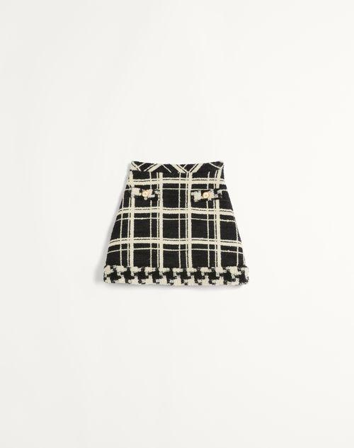 MACRO CHECK TWEED SKIRT  Product Image