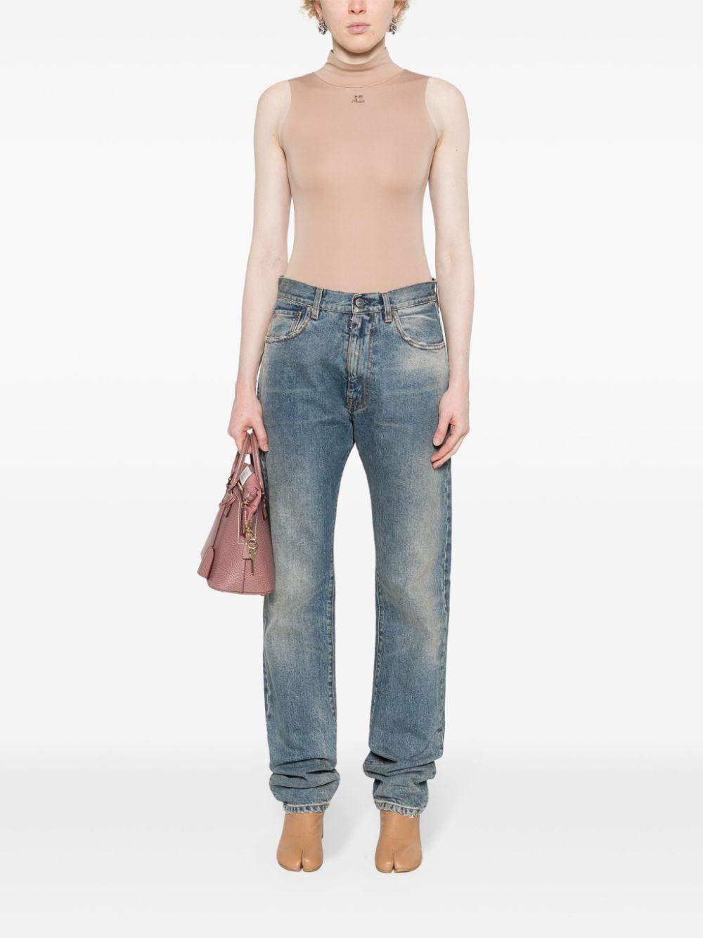 distressed straight-leg jeans Product Image