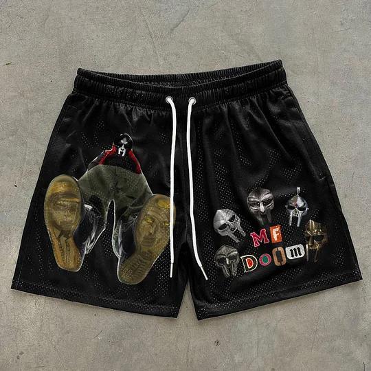 Sopula The Illest Villain Mf Doom Graphic Mesh Basketball Shorts Product Image