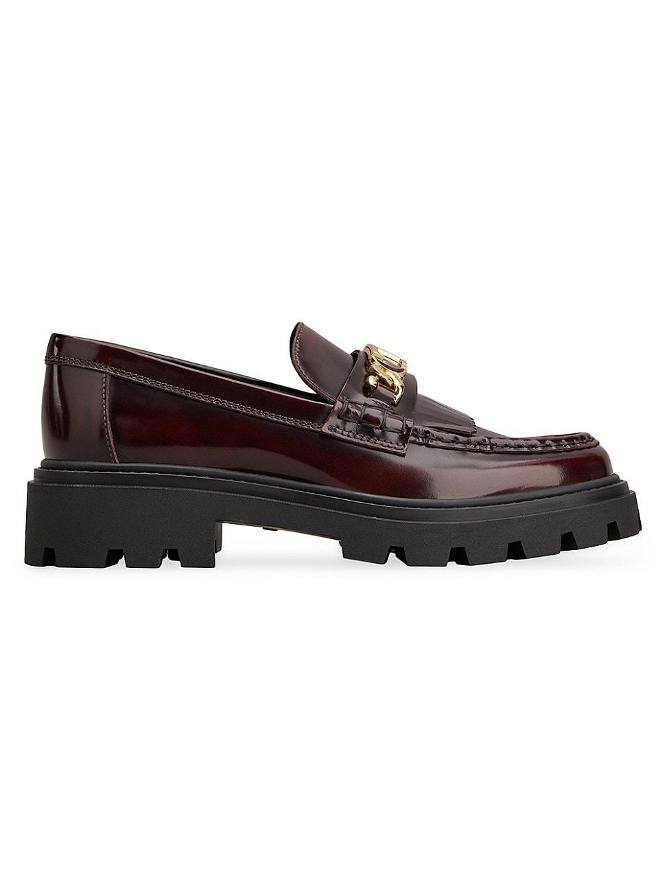 Womens Gomma Leather Loafers Product Image