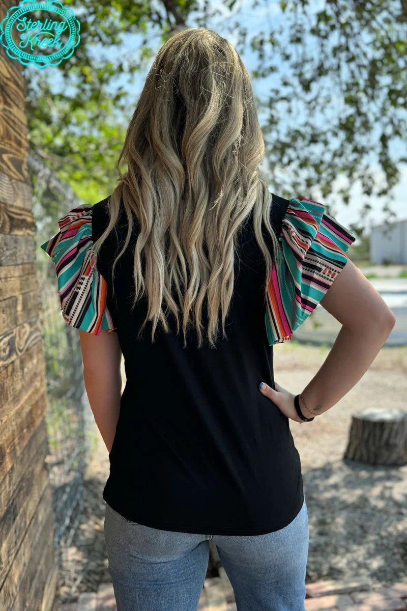 Sterling Kreek Ruffle Me Serape Top Product Image