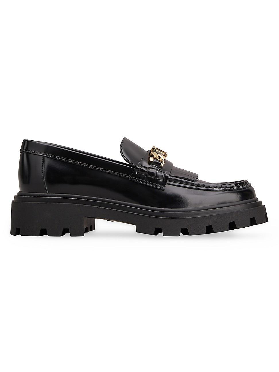 Womens Gomma Leather Loafers Product Image