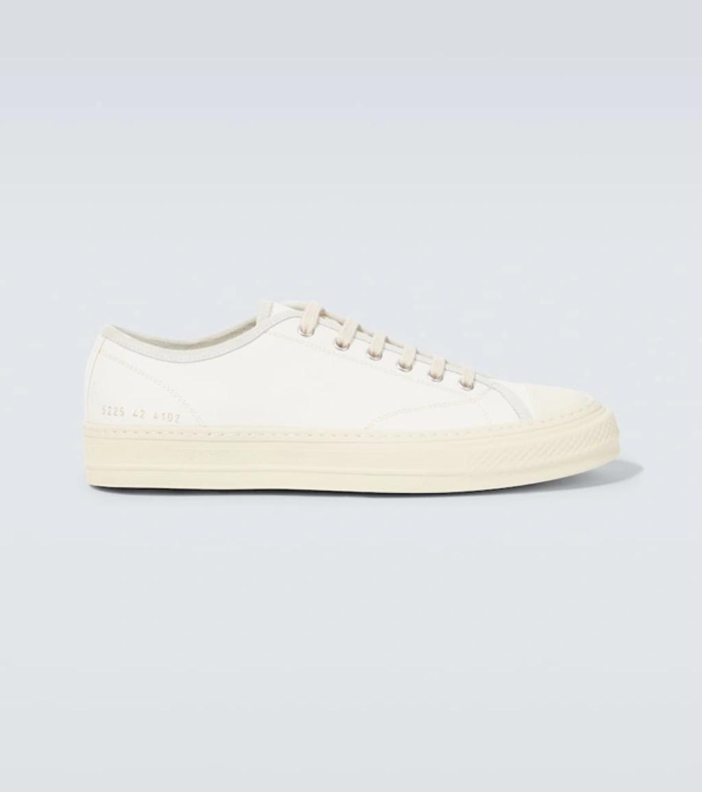 COMMON PROJECTS White Canvas And Leather Sneakers For Men product image