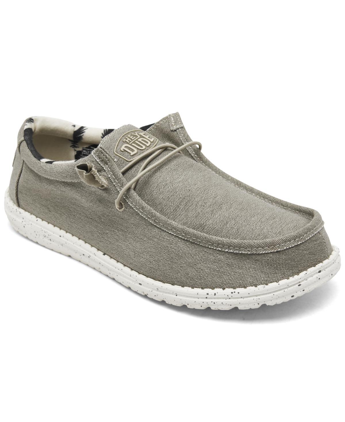 Hey Dude Mens Wally Stretch Canvas Slip-On Casual Moccasin Sneakers from Finish Line Product Image