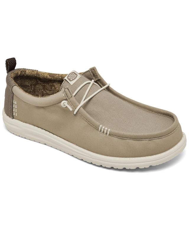 Hey Dude Mens Wally Hickory Denim Slip-On Casual Moccasin Sneakers from Finish Line Product Image