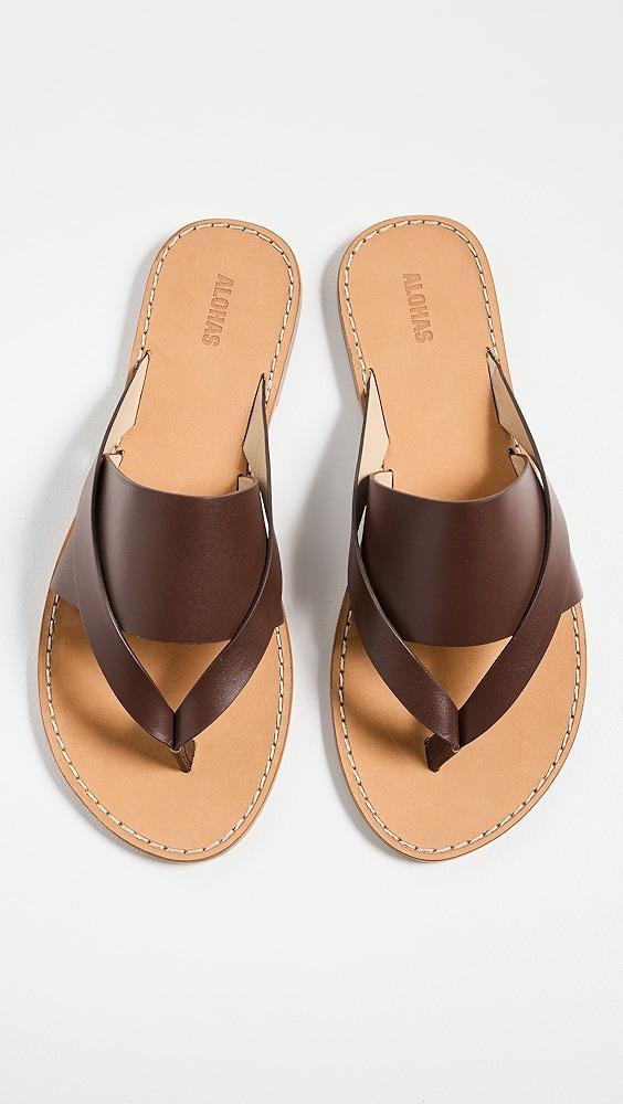 Alohas Eugene Brown Leather Sandals | Shopbop Product Image