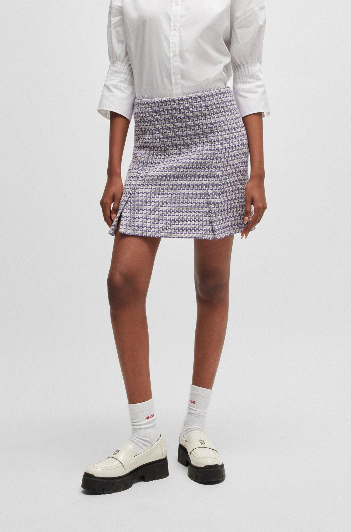 Patterned mini skirt in a cotton blend Product Image