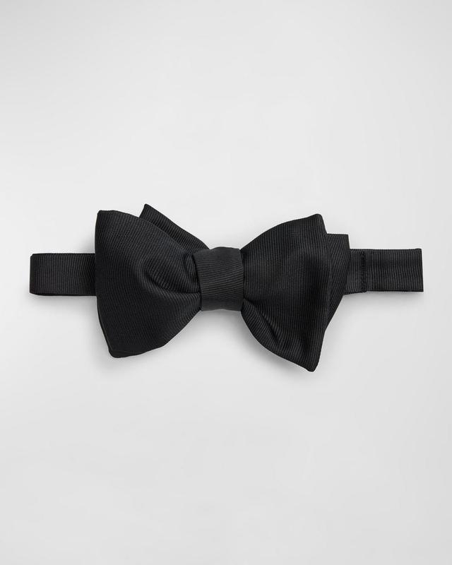 Mens Solid Silk Bow Tie Product Image