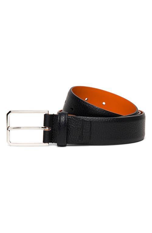 Mens Adjustable Grained Leather Belt Product Image