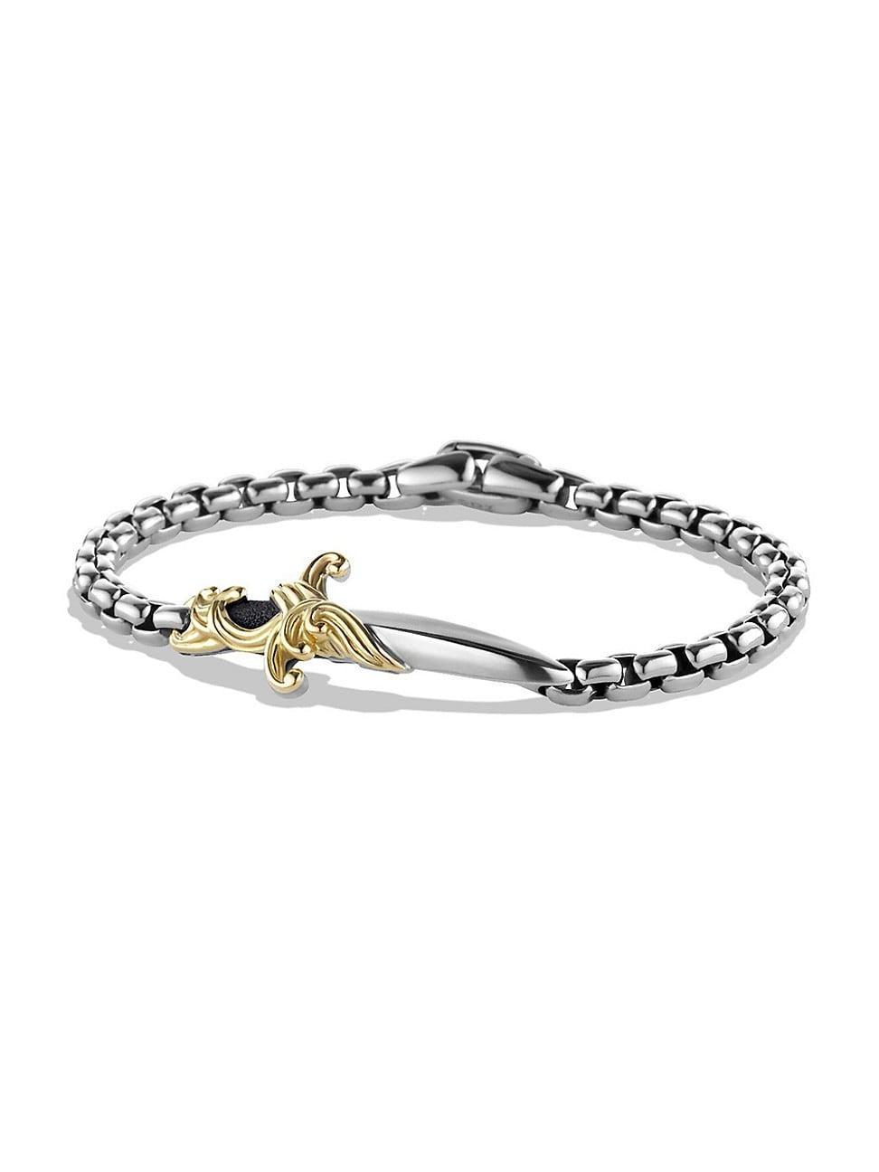 Mens Waves Dagger Bracelet with 18K Yellow Gold Product Image