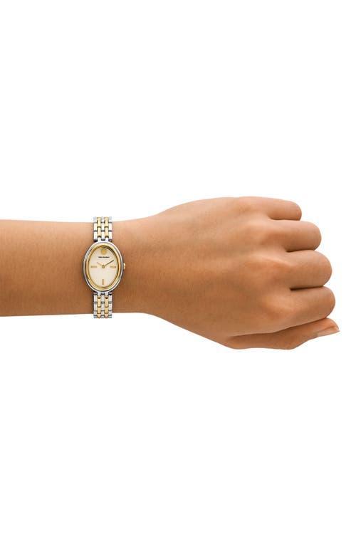 Women's The Oval Two-tone Stainless Steel Bracelet Watch 22mm In No Color Product Image