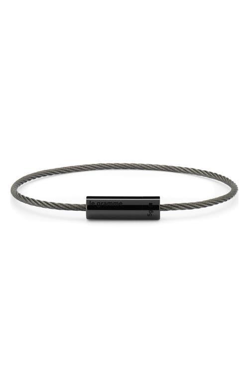 le gramme Mens 5G Polished Black Ceramic Cable Bracelet Product Image