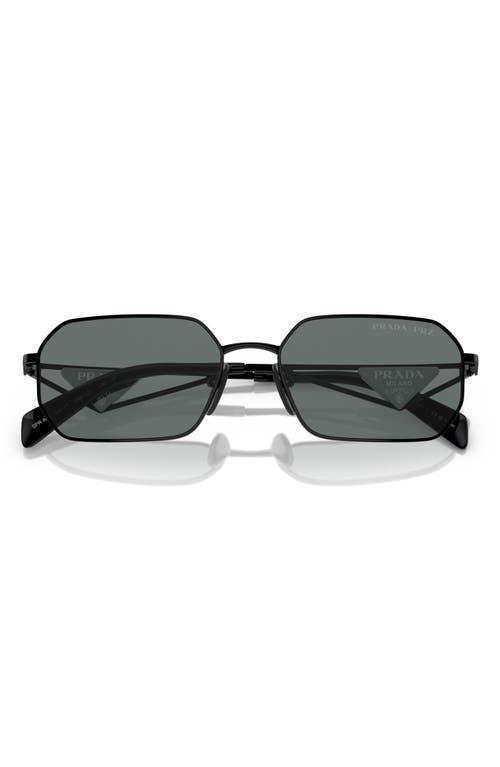 Prada 58mm Polarized Rectangular Sunglasses Product Image