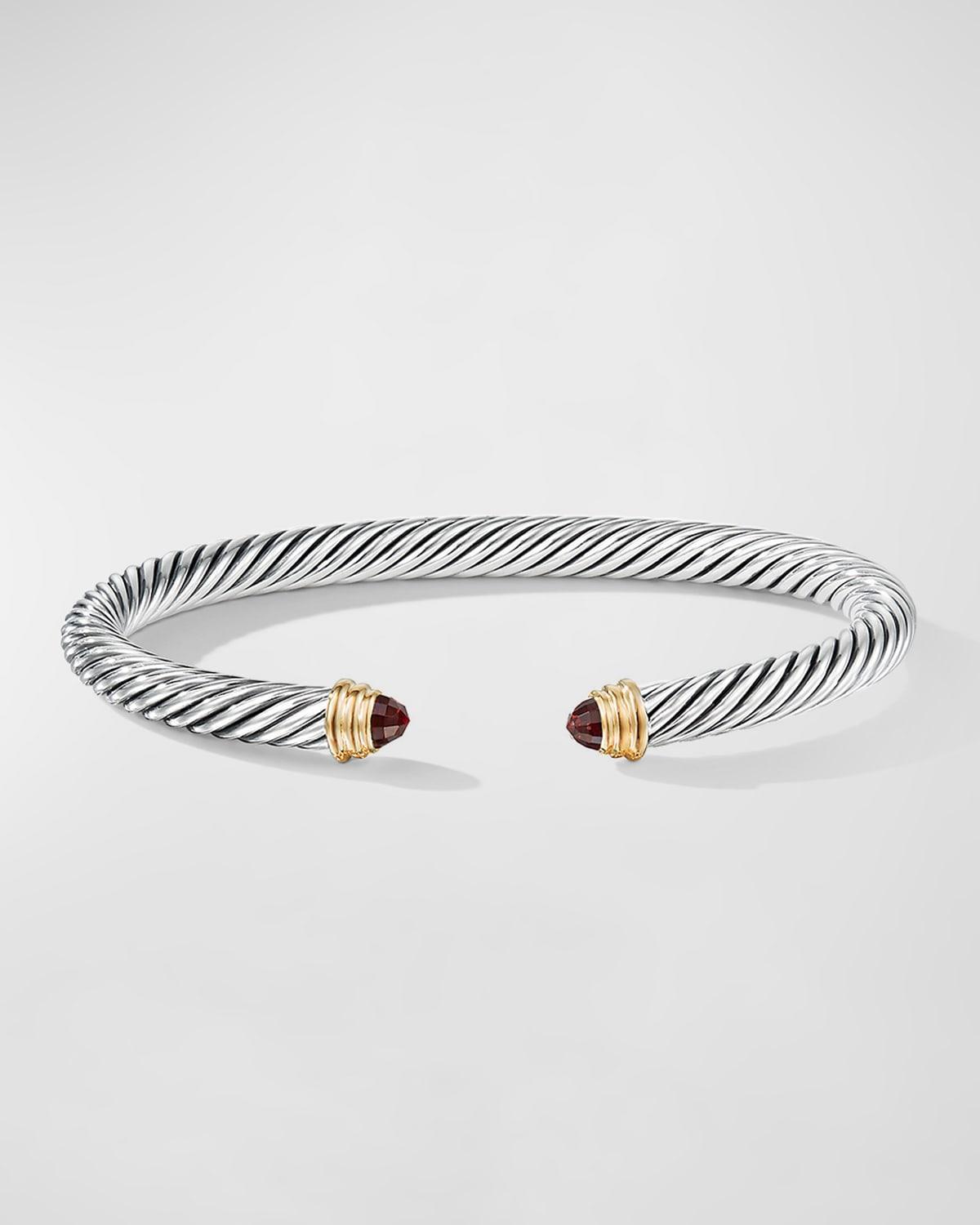 Womens Classic Cable Bracelet In Sterling Silver Product Image