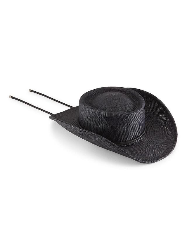 Womens Onyx Panama Straw Cowboy Hat Product Image