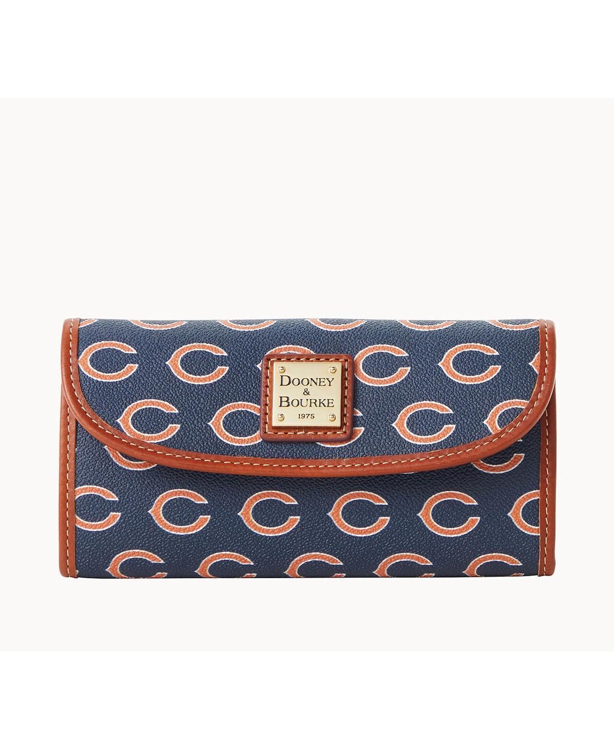 Dooney & Bourke Womens NFL Bears Continental Coated Cotton Clutch Bag in Navy Product Image